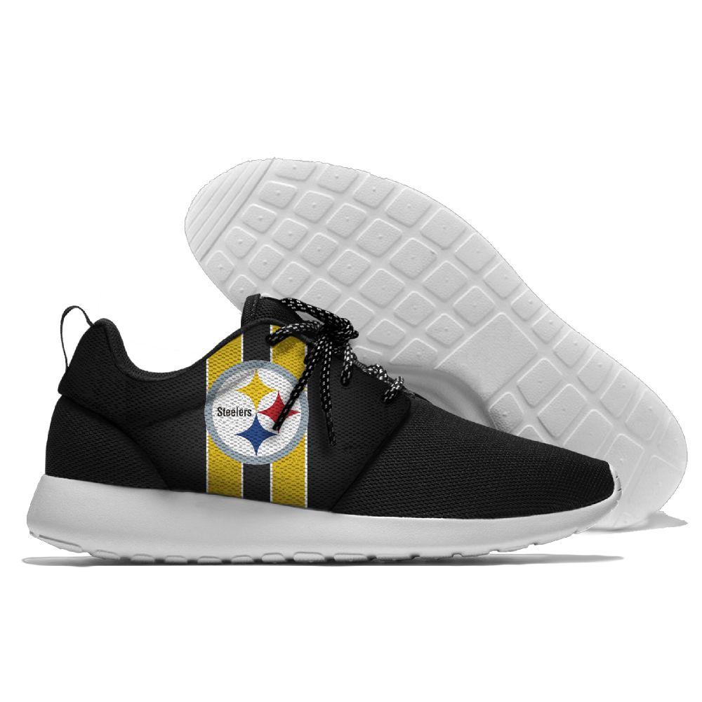 Men's NFL Pittsburgh Steelers Roshe Style Lightweight Running Shoes 005